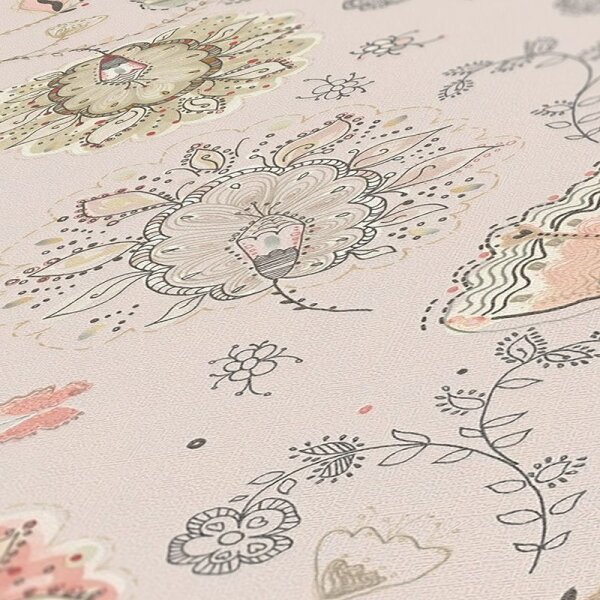 Tapete Beige, Creme, Braun, Grau, Silber livingwalls Vliestapete (388994)