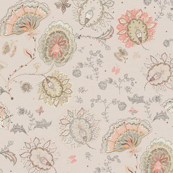 Tapete Beige, Creme, Braun, Grau, Silber livingwalls Vliestapete (388994)