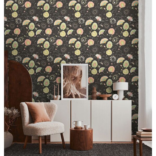 Tapete Bunt, Schwarz, Anthrazit livingwalls Vliestapete (388992)