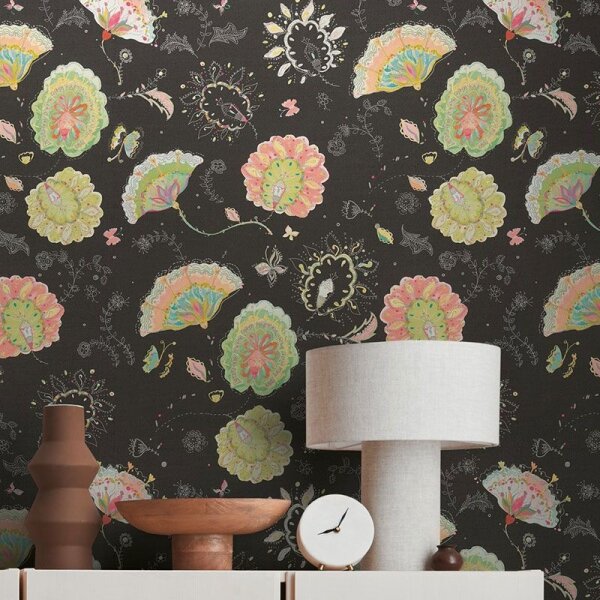 Tapete Bunt, Schwarz, Anthrazit livingwalls Vliestapete (388992)