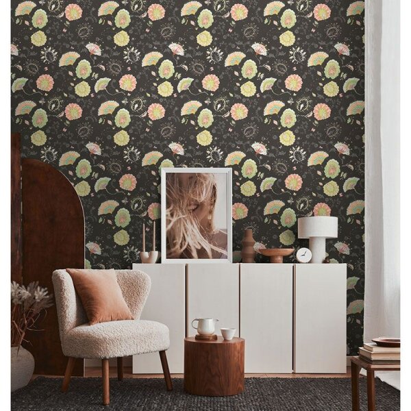 Tapete Bunt, Schwarz, Anthrazit livingwalls Vliestapete (388992)