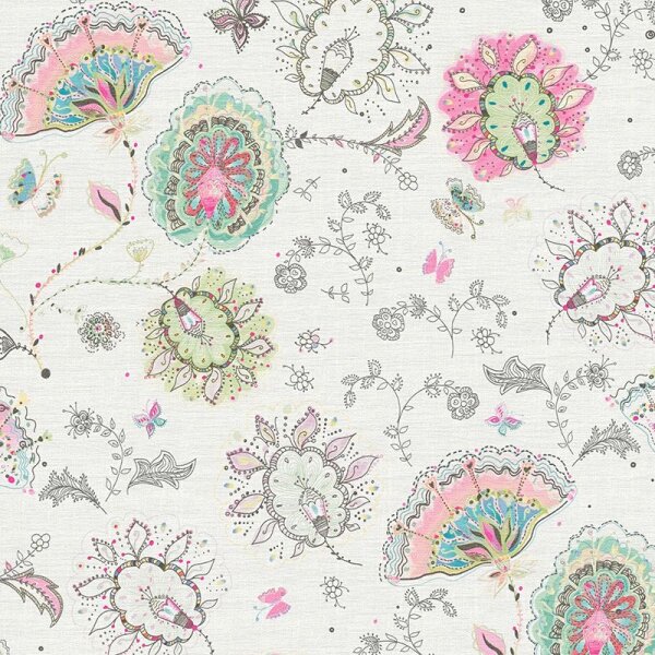 Tapete Bunt, Weiß livingwalls Vliestapete (388991)