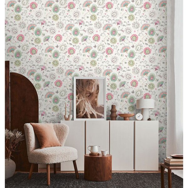 Tapete Bunt, Weiß livingwalls Vliestapete (388991)