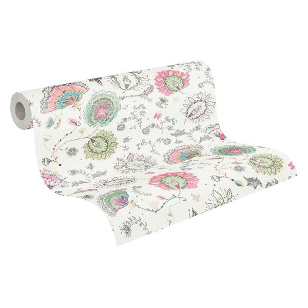 Tapete Bunt, Weiß livingwalls Vliestapete (388991)