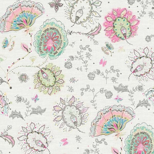 Tapete Bunt, Weiß livingwalls Vliestapete (388991)