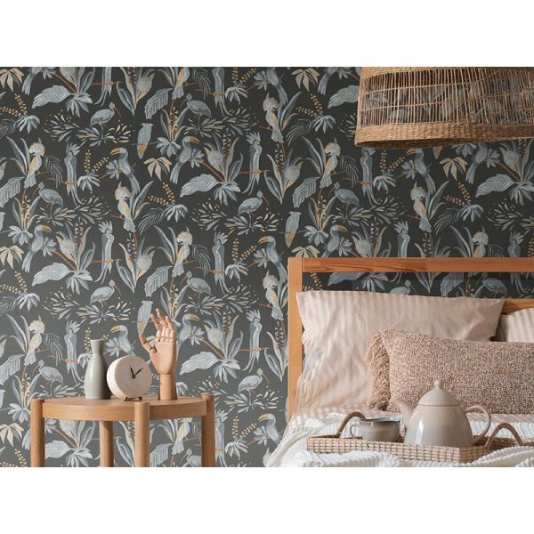 Tapete Grau, Silber, Schwarz, Anthrazit livingwalls Vliestapete (388983)