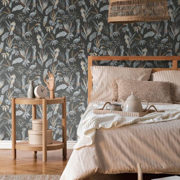 Tapete Grau, Silber, Schwarz, Anthrazit livingwalls Vliestapete (388983)