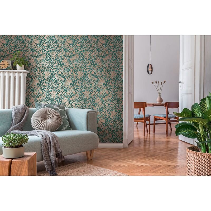 Tapete Gold, Kupfer, Grün AS-Creation Vliestapete (388311)