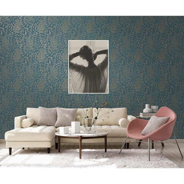 Tapete Blau, Braun, Grün, Petrol AS-Creation Vliestapete (388304)