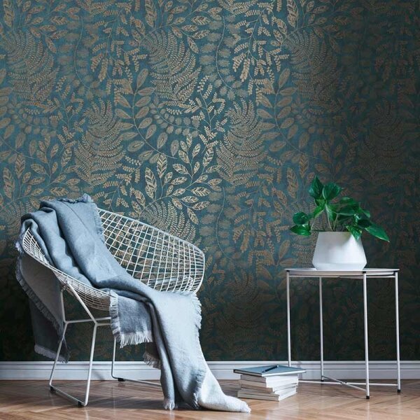 Tapete Blau, Braun, Grün, Petrol AS-Creation Vliestapete (388304)