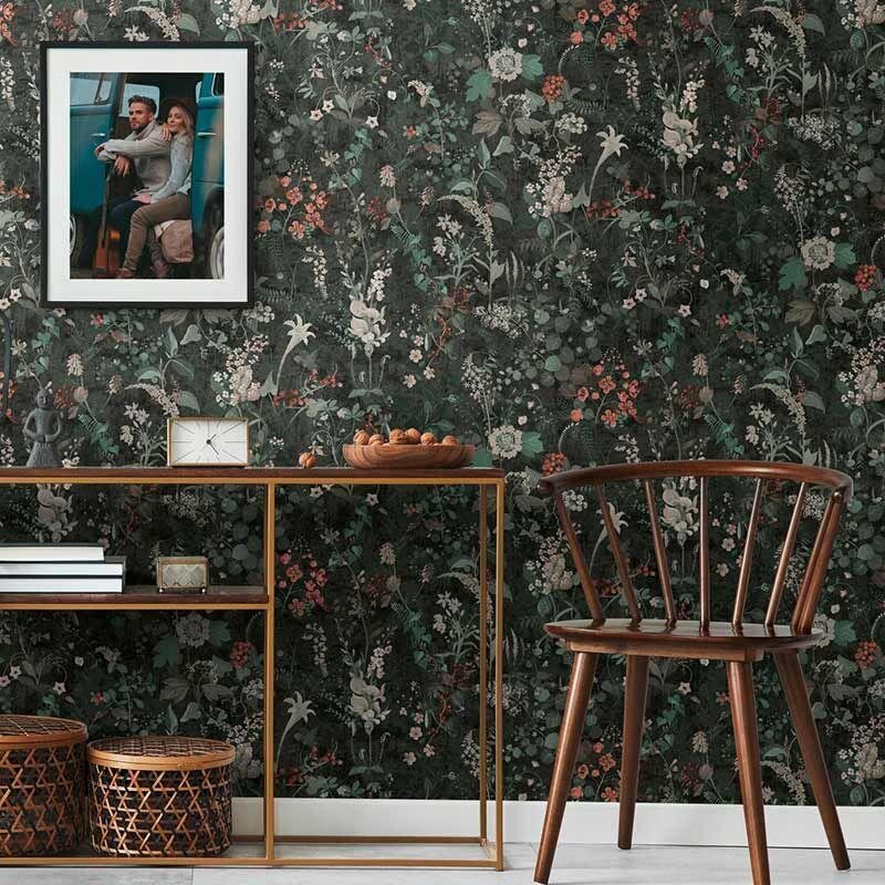 Tapete Braun, Grün, Schwarz, Anthrazit AS-Creation Vliestapete (388254)