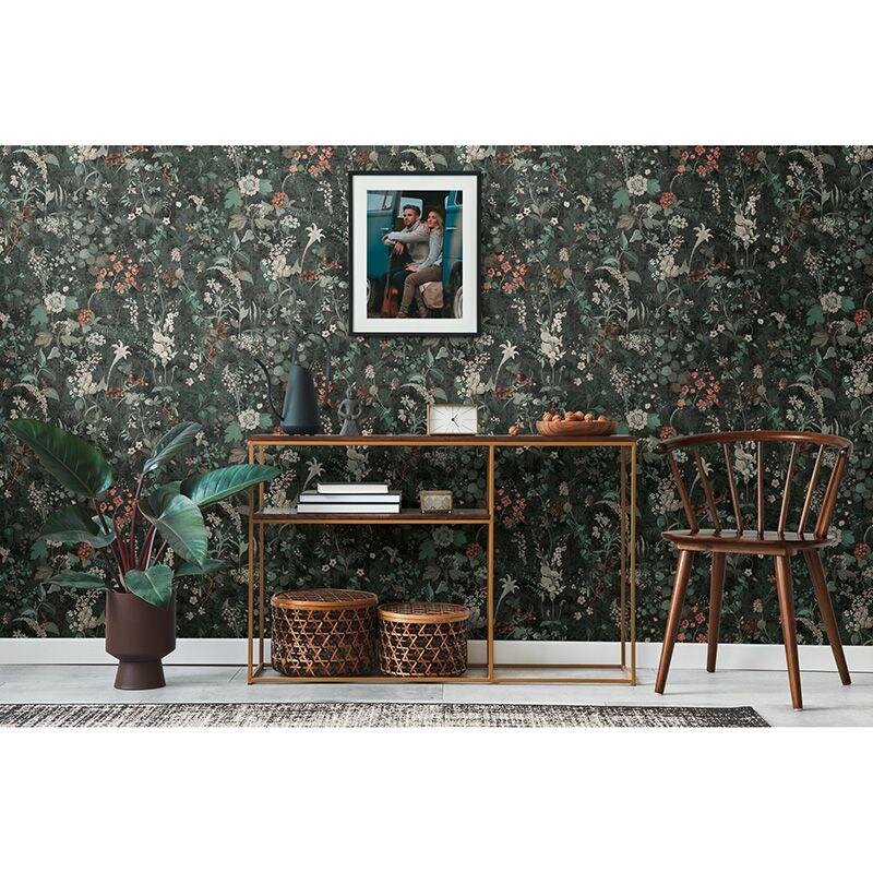 Tapete Braun, Grün, Schwarz, Anthrazit AS-Creation Vliestapete (388254)