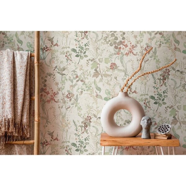 Tapete Beige, Creme, Braun, Grün AS-Creation Vliestapete (388252)