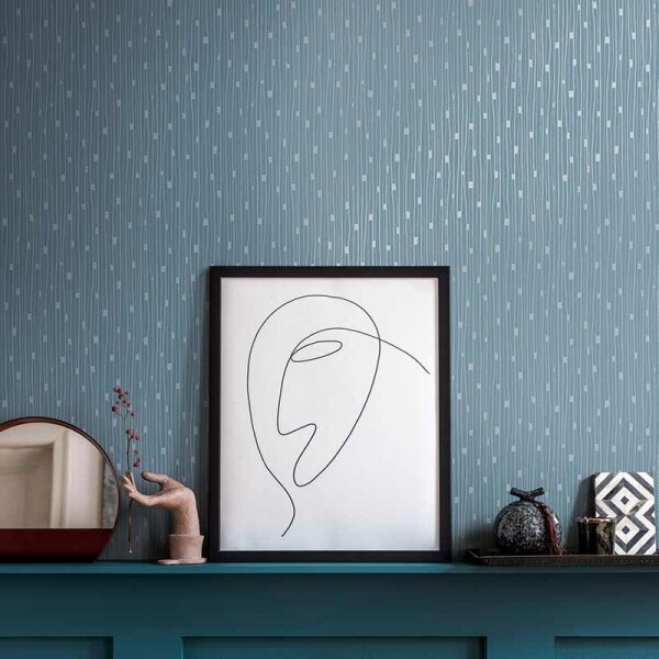 Tapete Blau, Grau, Silber AS-Creation Vliestapete (388222)