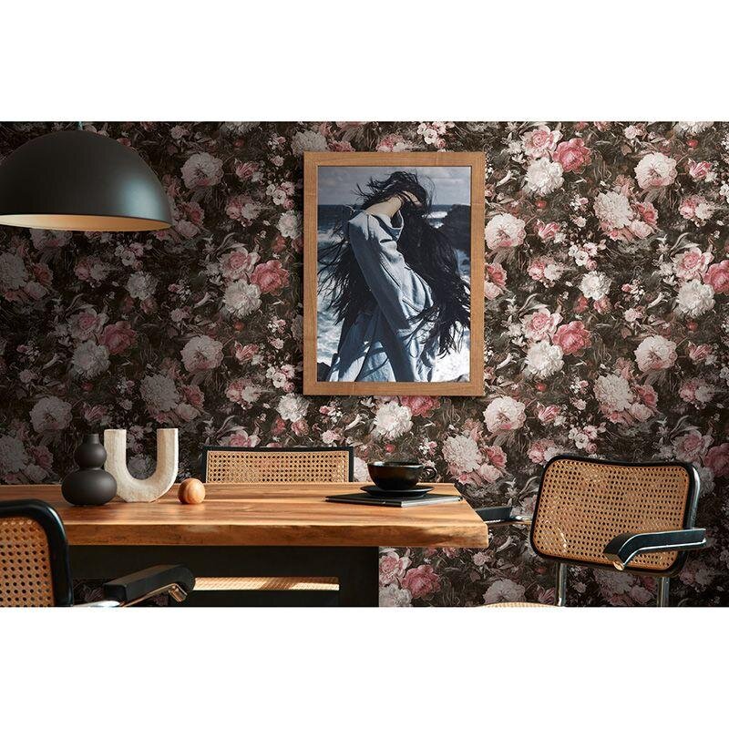 Tapete Grau, Silber, Rosa, Rose, Schwarz, Anthrazit AS-Creation Vliestapete (388214)