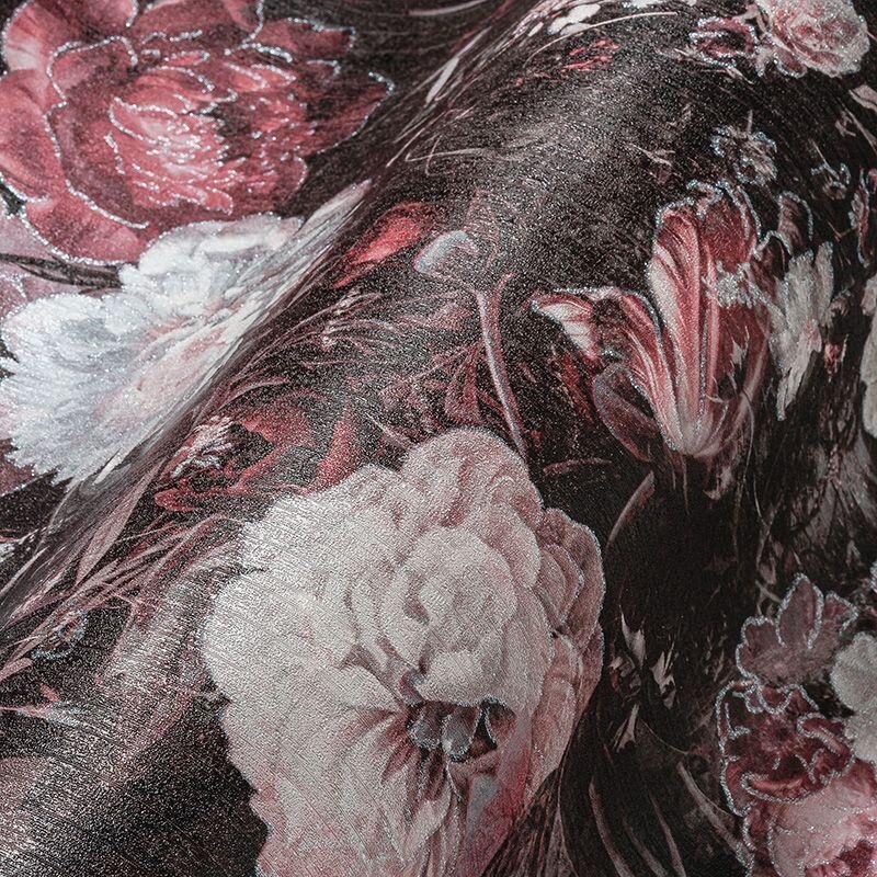 Tapete Grau, Silber, Rosa, Rose, Schwarz, Anthrazit AS-Creation Vliestapete (388214)