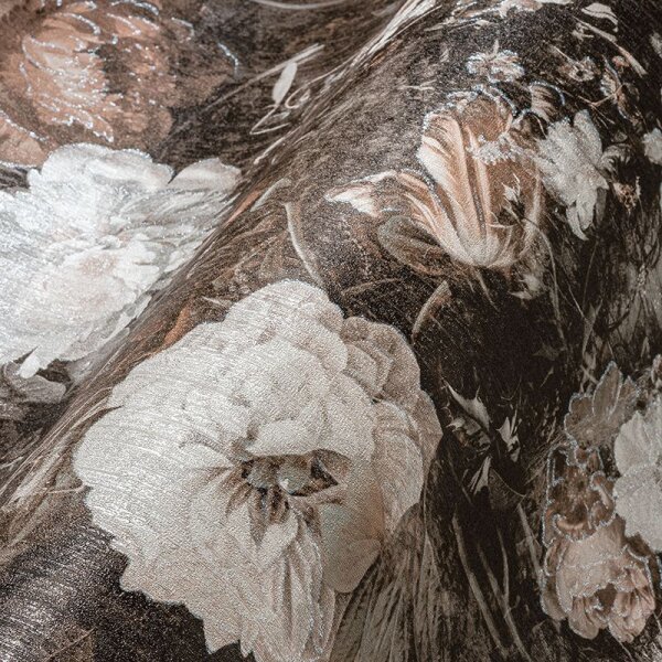 Tapete Braun, Grau, Silber, Schwarz, Anthrazit AS-Creation Vliestapete (388213)