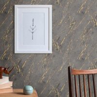 Tapete Gold, Kupfer, Schwarz, Anthrazit AS-Creation...