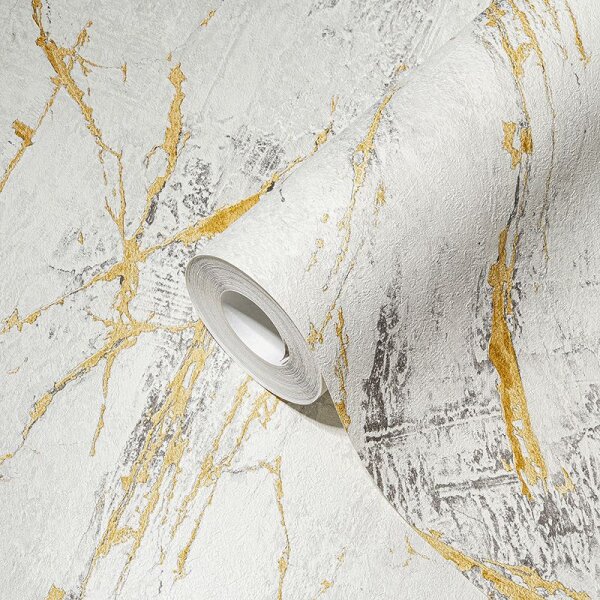 Tapete Gold, Kupfer, Grau, Silber AS-Creation Vliestapete (388173)