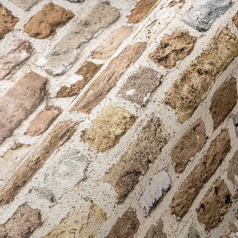 Tapete Beige, Creme, Braun, Grau, Silber AS-Creation Vliestapete (388293)