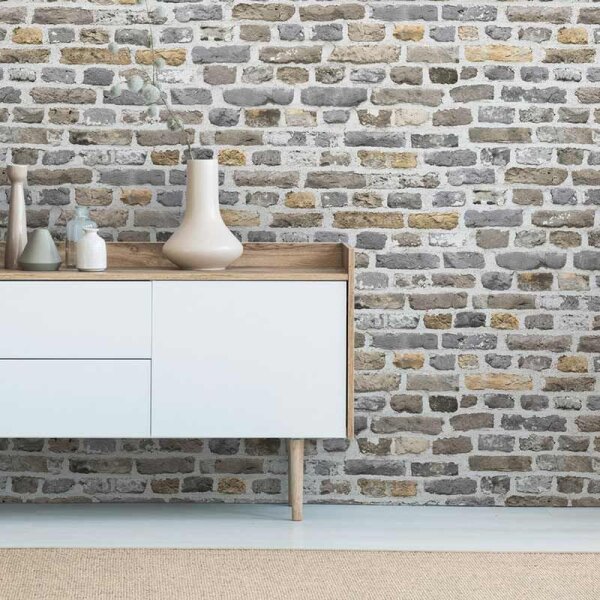 Tapete Braun, Grau, Silber AS-Creation Vliestapete (388292)