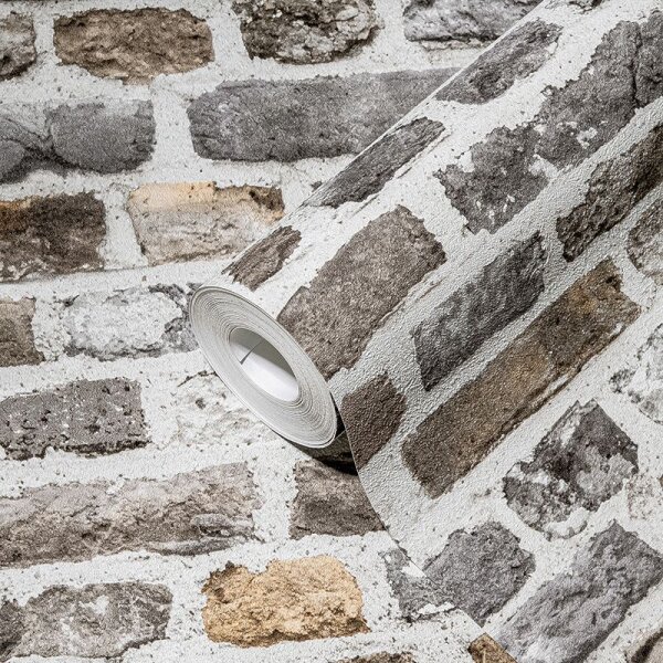 Tapete Braun, Grau, Silber AS-Creation Vliestapete (388292)