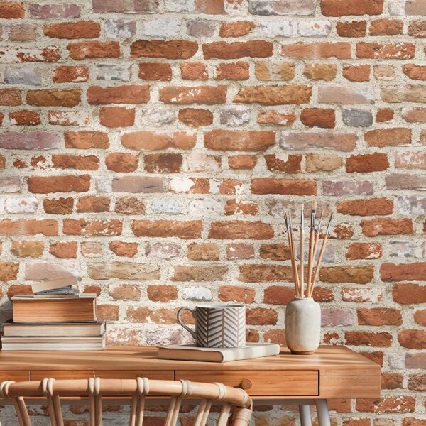 Tapete Braun, Greige, Rot AS-Creation Vliestapete (388291)