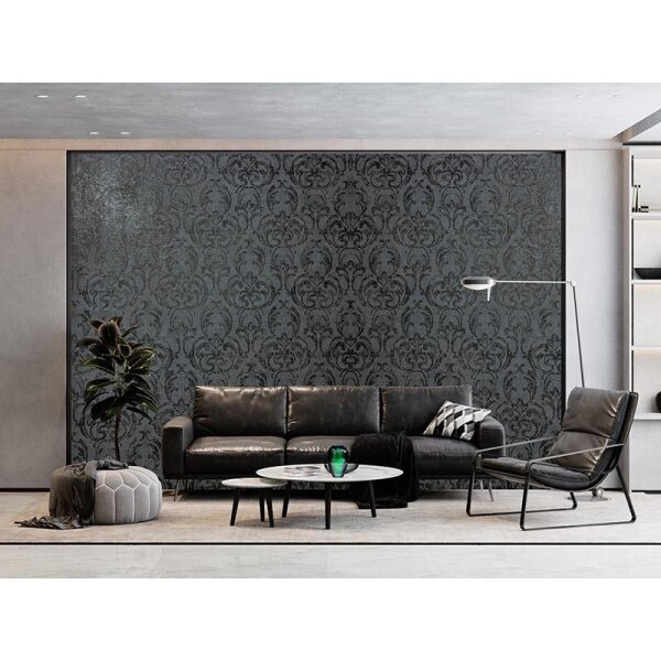 Tapete Schwarz, Anthrazit Novamur Vliestapete (82391)