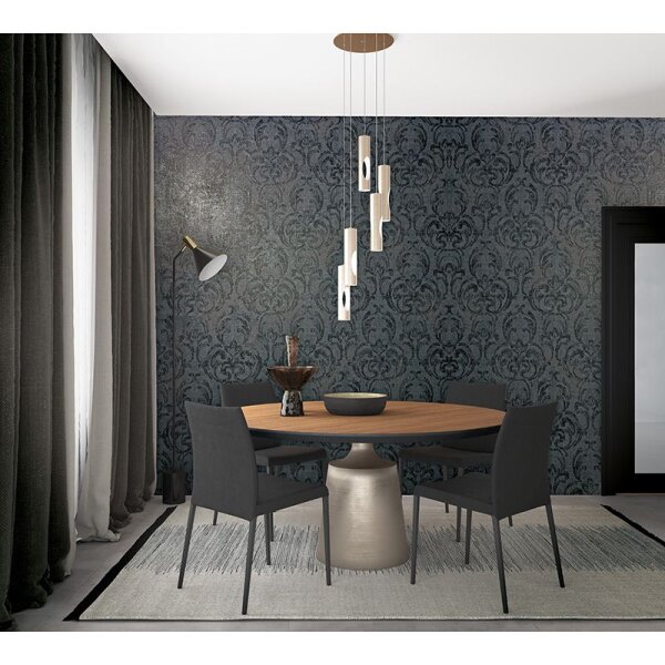 Tapete Schwarz, Anthrazit Novamur Vliestapete (82391)