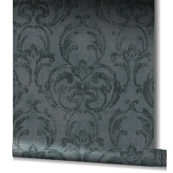 Tapete Schwarz, Anthrazit Novamur Vliestapete (82391)