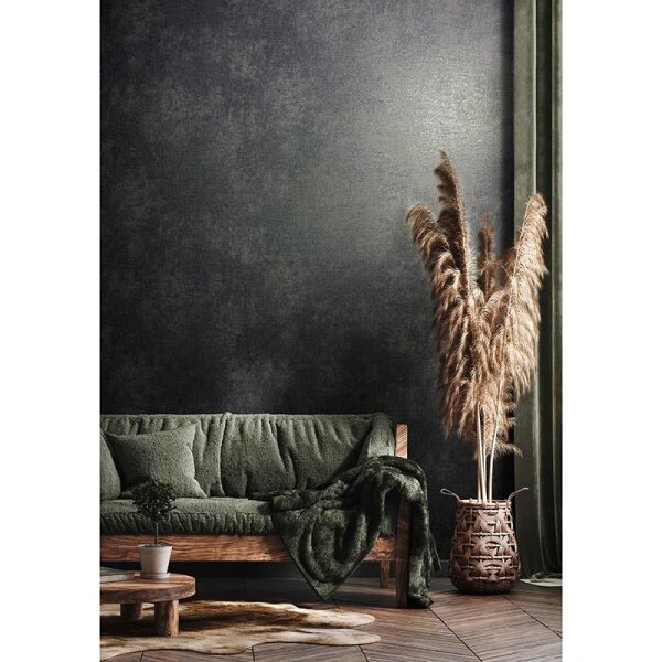 Tapete Schwarz, Anthrazit Novamur Vliestapete (82390)