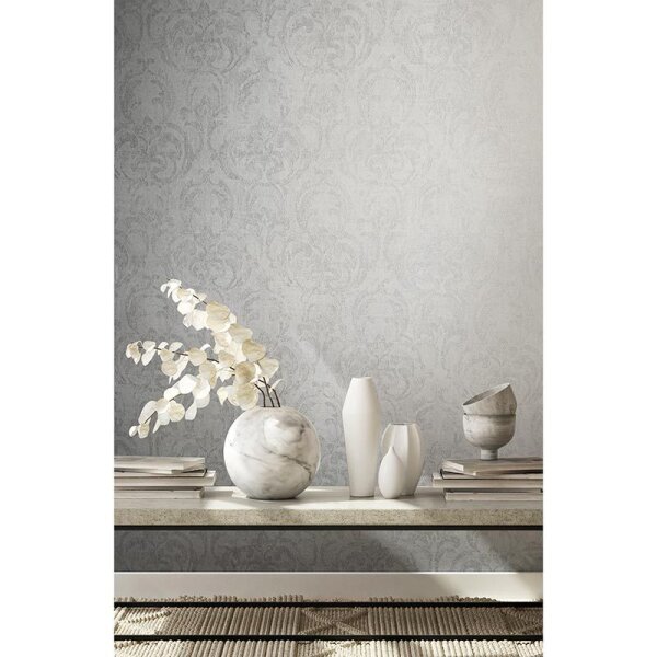 Tapete Beige, Creme, Grau, Silber Novamur Vliestapete (82386)