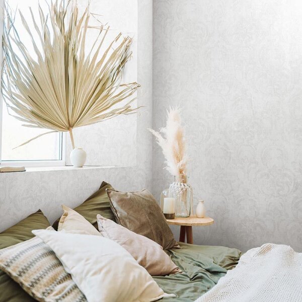 Tapete Beige, Creme, Grau, Silber Novamur Vliestapete (82386)