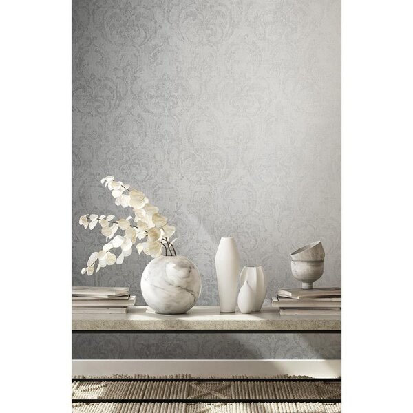 Tapete Beige, Creme, Grau, Silber Novamur Vliestapete (82386)