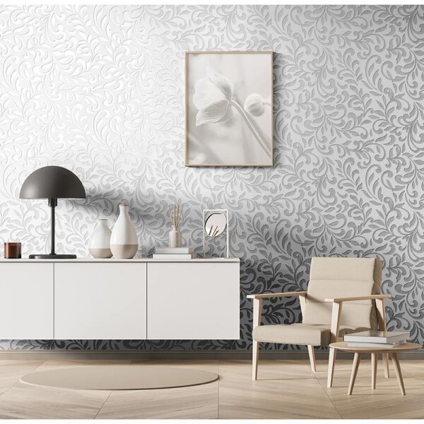 Tapete Beige, Creme, Grau, Silber Novamur Vliestapete (82384)