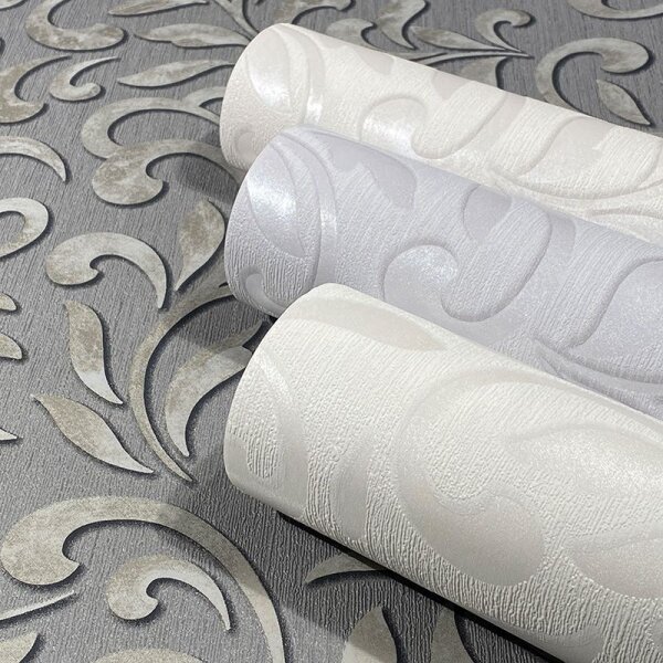 Tapete Beige, Creme, Grau, Silber Novamur Vliestapete (82384)