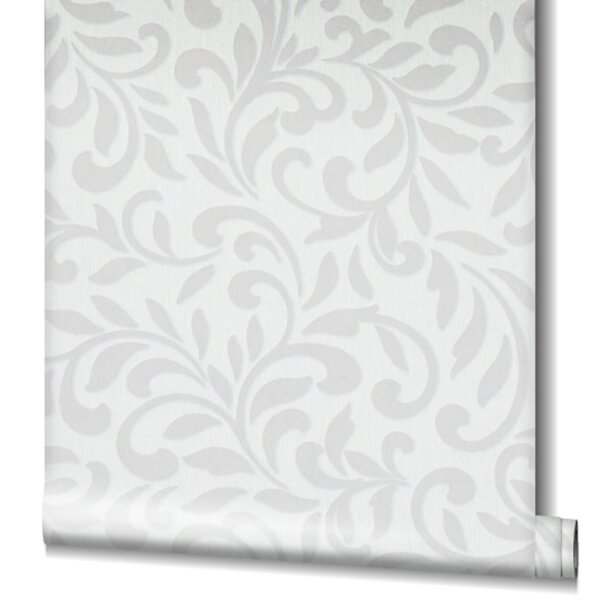 Tapete Grau, Silber, Weiß Novamur Vliestapete (82383)