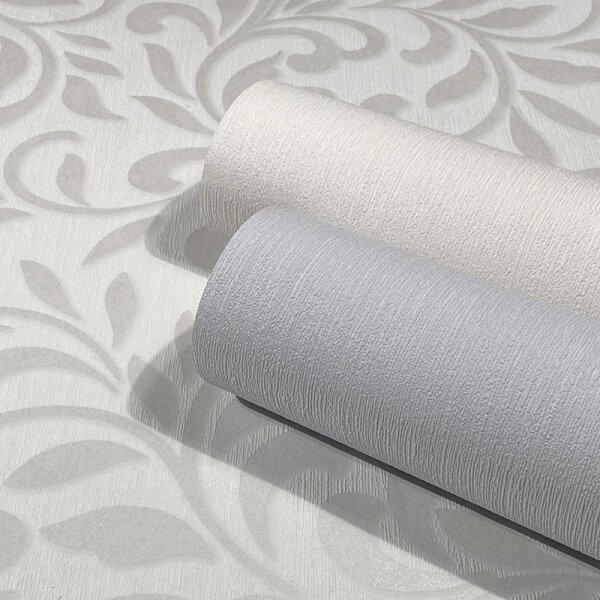 Tapete Grau, Silber, Weiß Novamur Vliestapete (82383)