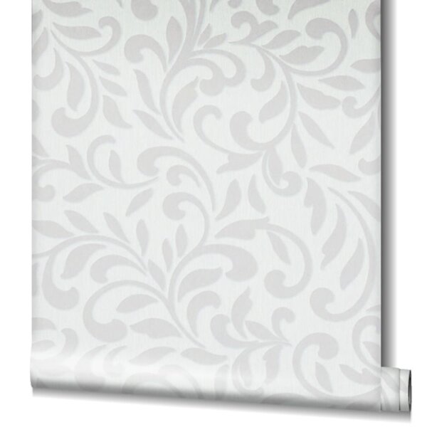 Tapete Grau, Silber, Weiß Novamur Vliestapete (82383)