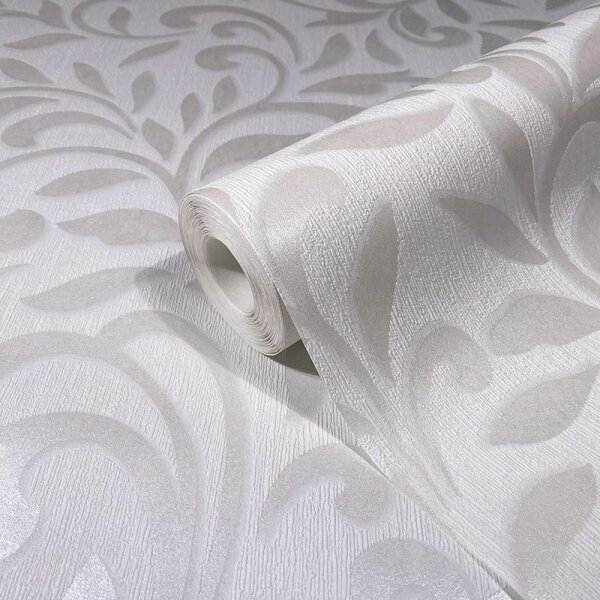 Tapete Grau, Silber, Weiß Novamur Vliestapete (82383)