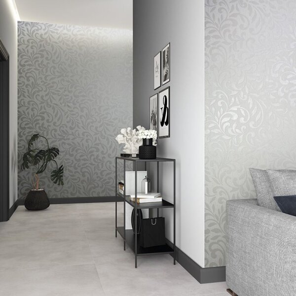 Tapete Grau, Silber, Weiß Novamur Vliestapete (82383)