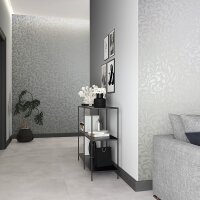 Tapete Grau, Silber, Wei&szlig; Novamur Vliestapete (82383)