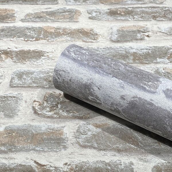 Tapete Braun, Grau, Silber Novamur Vliestapete (82377)