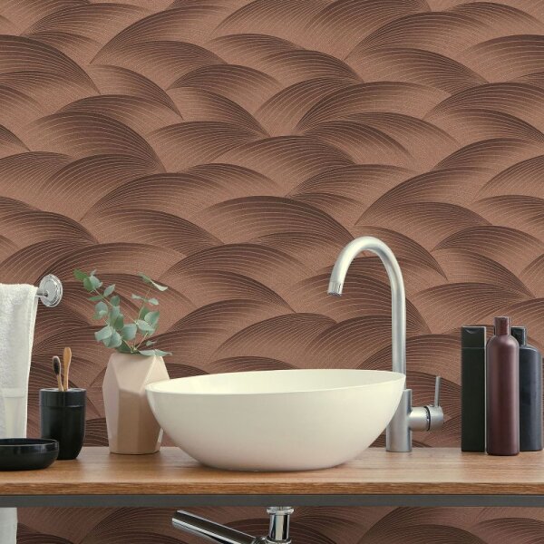 Tapete Braun, Bronze Guido Maria Kretschmer Vliestapete (1037248)