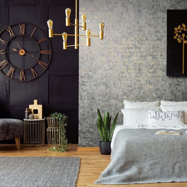 Tapete Gold, Kupfer, Grau, Silber Novamur Vliestapete (82368)