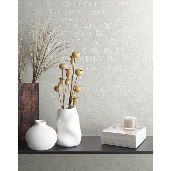 Tapete Grau, Silber, Weiß Novamur Vliestapete (82364)