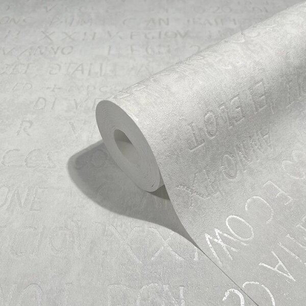 Tapete Grau, Silber, Weiß Novamur Vliestapete (82364)