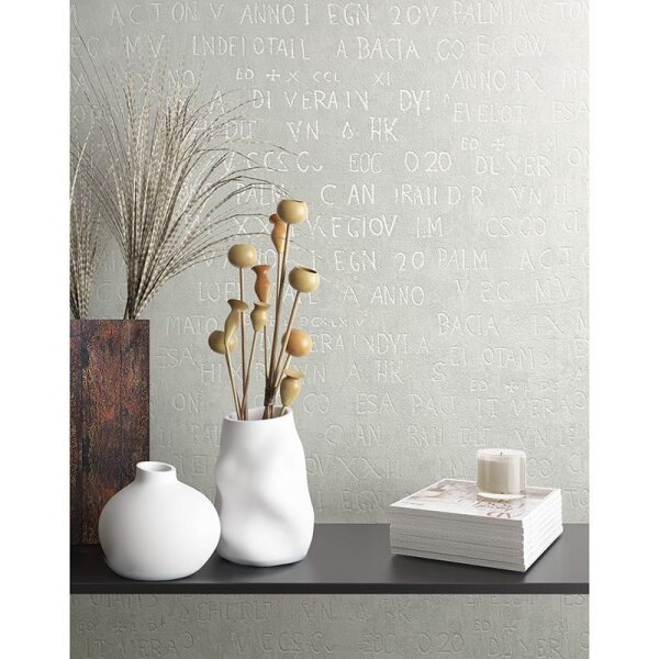 Tapete Grau, Silber, Weiß Novamur Vliestapete (82364)