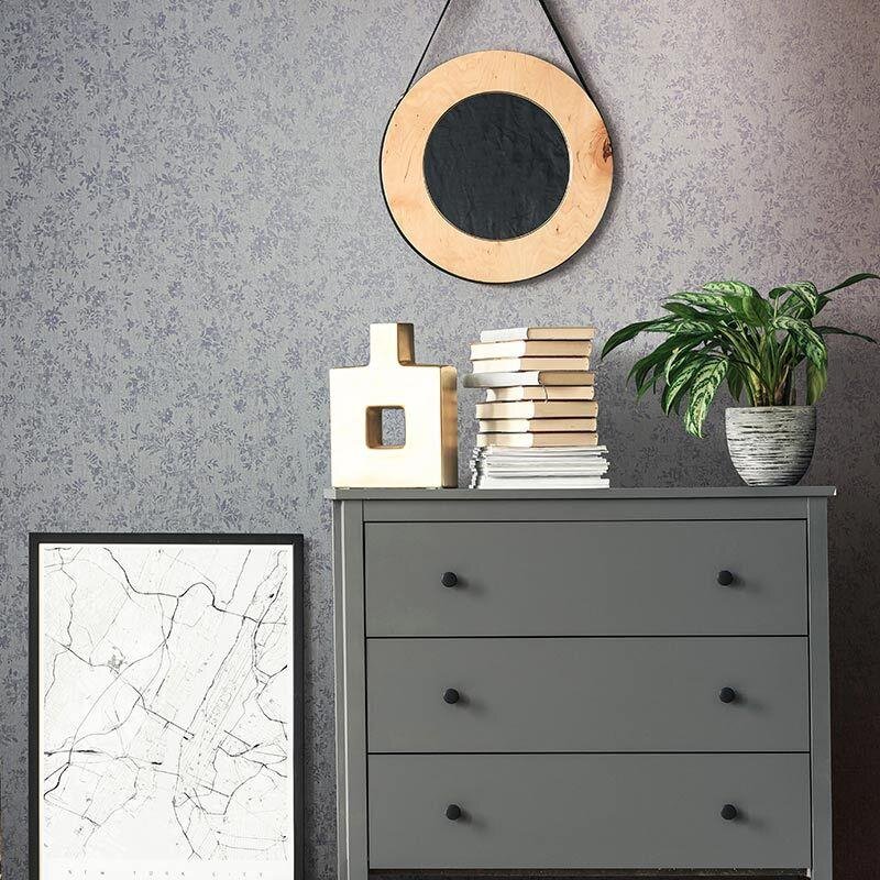 Tapete Blau, Lila, Flieder, Pastellfarben Novamur Vliestapete (82358)