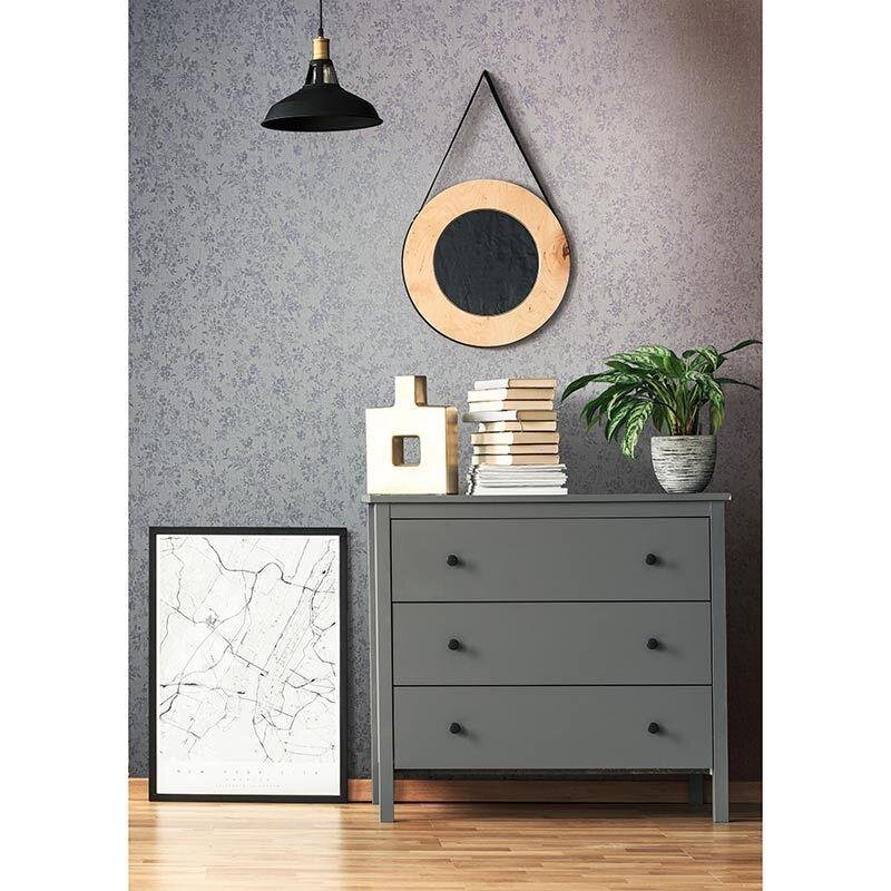 Tapete Blau, Lila, Flieder, Pastellfarben Novamur Vliestapete (82358)